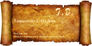 Temesvári Diána névjegykártya